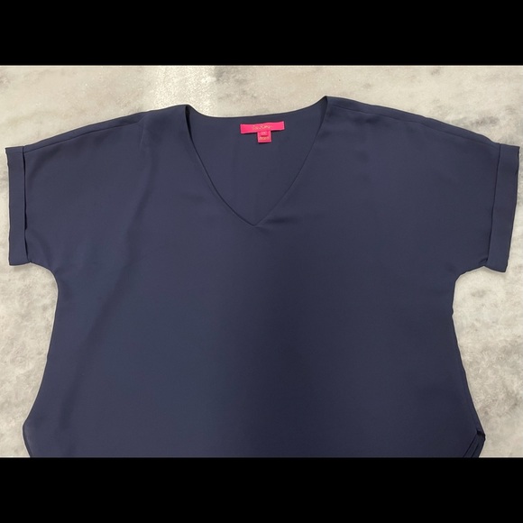 Lilly Pulitzer XS Navy Blue Top - Picture 2 of 6